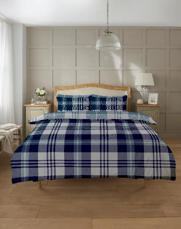 Velvet duvet covers for a plush and cozy lookLewis's Glasgow Check Duvet Set - Navy Velvet duvet covers for a plush and cozy lookLewis's Glasgow Check Duvet Set - Navy