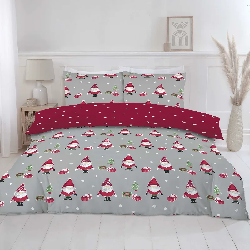 Solid - colored duvet covers in classic colors like white, black, and navy for a timeless lookLewis's Gnome For Christmas Duvet Set- Grey Solid - colored duvet covers in classic colors like white, black, and navy for a timeless lookLewis's Gnome For Christmas Duvet Set- Grey