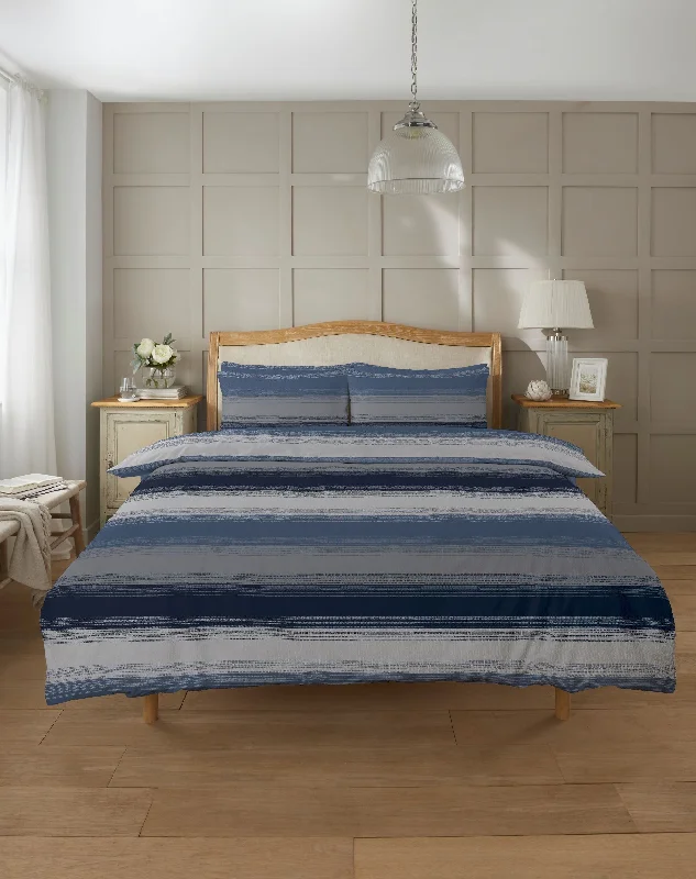 Flannel duvet covers for warmth in cold weatherLewis's Hudson Stripe Duvet Set - Blue Flannel duvet covers for warmth in cold weatherLewis's Hudson Stripe Duvet Set - Blue