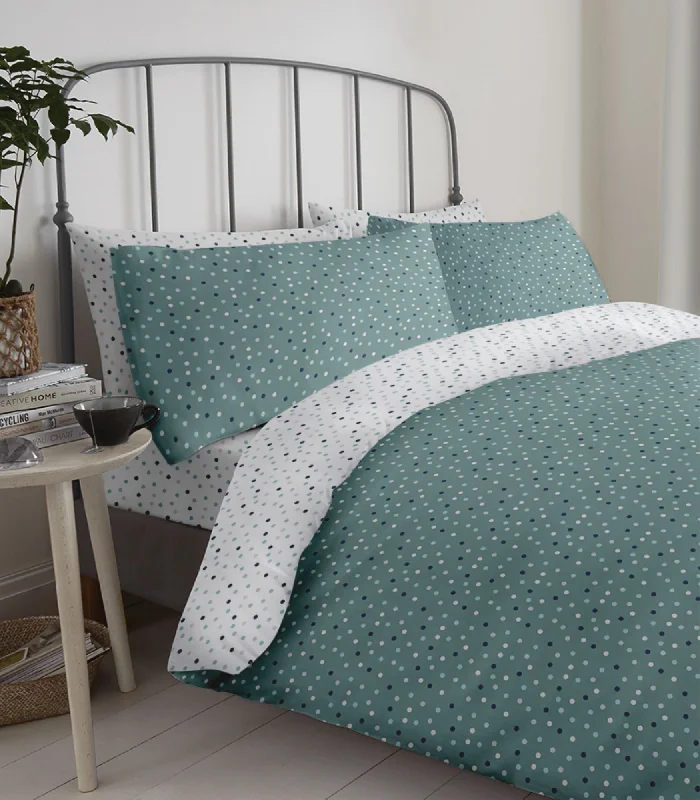 Silk duvet covers for a smooth and elegant touchLewis's Reversible Printed Bed In A Bag - Teal Polka Dot Silk duvet covers for a smooth and elegant touchLewis's Reversible Printed Bed In A Bag - Teal Polka Dot