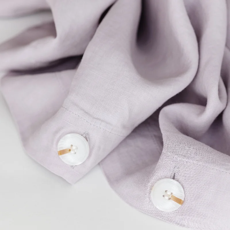 Machine - washable duvet covers for hassle - free cleaningLilac Purple Linen Duvet Machine - washable duvet covers for hassle - free cleaningLilac Purple Linen Duvet