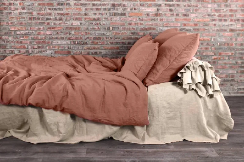 Anti - dust mite duvet covers to keep the sleep environment cleanLinen Duvet Cover Brick Anti - dust mite duvet covers to keep the sleep environment cleanLinen Duvet Cover Brick
