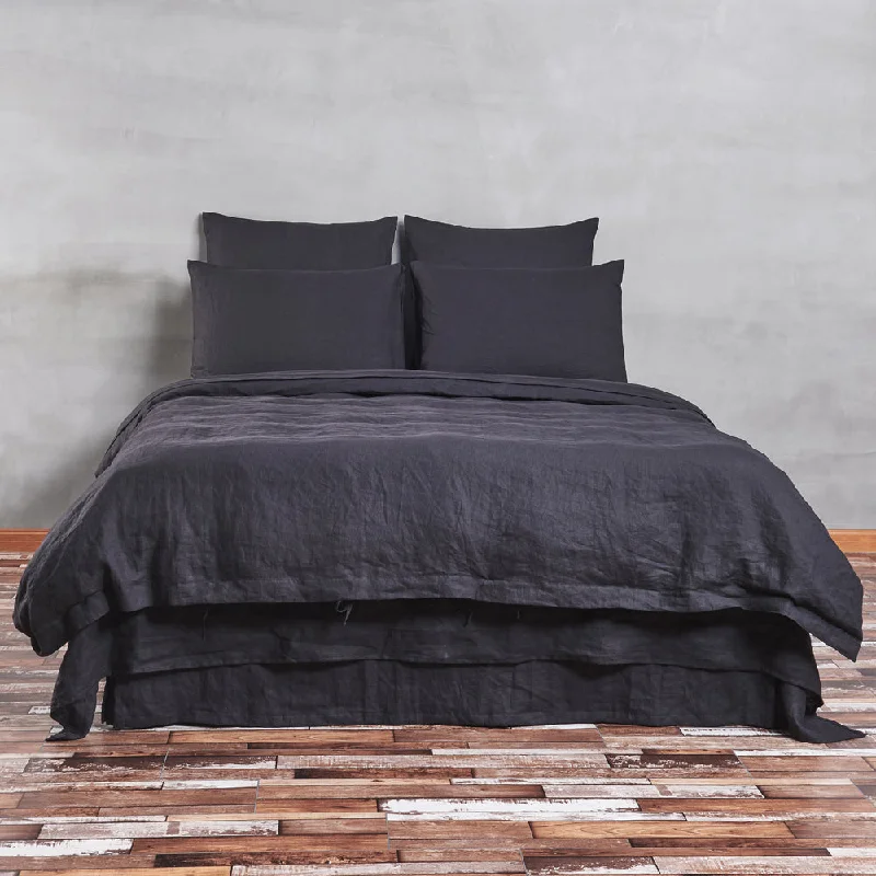 Duvet covers to match a specific bedroom color schemeLinen Duvet Cover Jet-Black