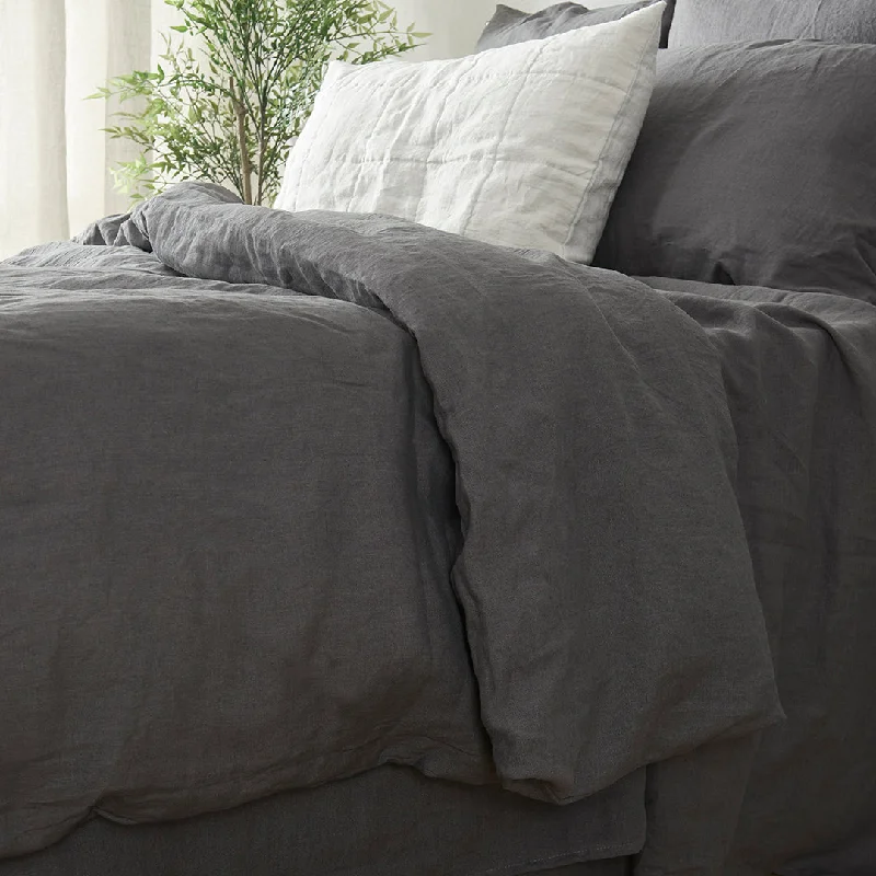 Microfiber duvet covers that are affordable and easy to care forLinen Duvet Cover Lead Grey