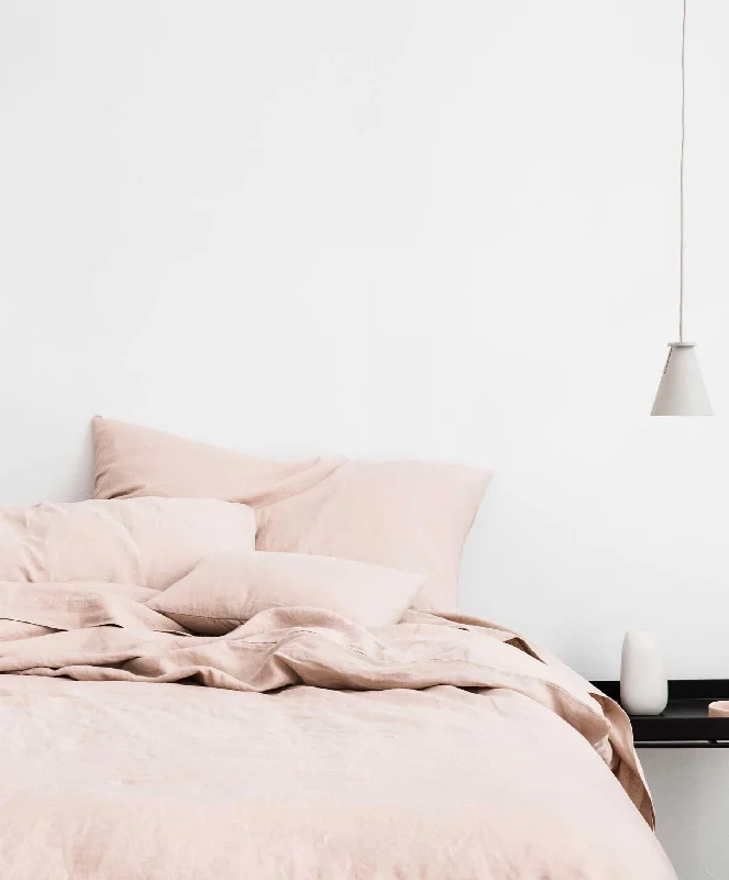 Guest - room duvet covers to make visitors feel welcome and comfortableLinen Duvet Cover Set - Blush Guest - room duvet covers to make visitors feel welcome and comfortableLinen Duvet Cover Set - Blush
