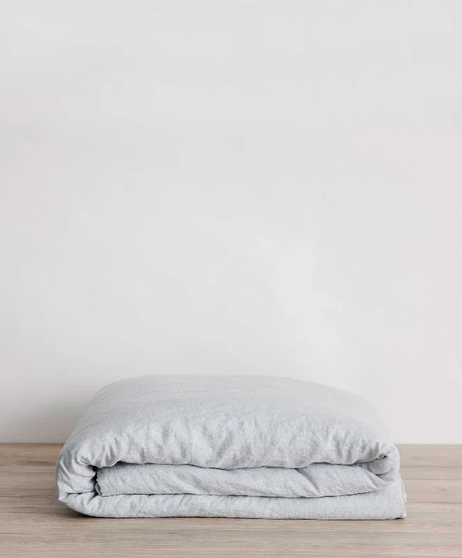 Full - size duvet covers suitable for full - sized beds in guest rooms or small bedroomsLinen Duvet Cover - Sky Full - size duvet covers suitable for full - sized beds in guest rooms or small bedroomsLinen Duvet Cover - Sky