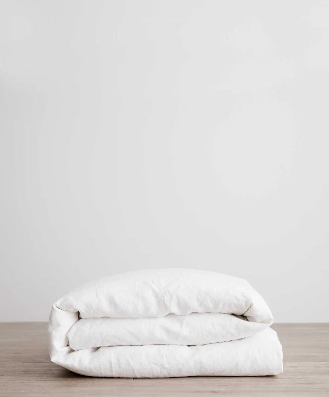 Linen duvet covers with a natural texture and breathabilityLinen Duvet Cover - White Linen duvet covers with a natural texture and breathabilityLinen Duvet Cover - White