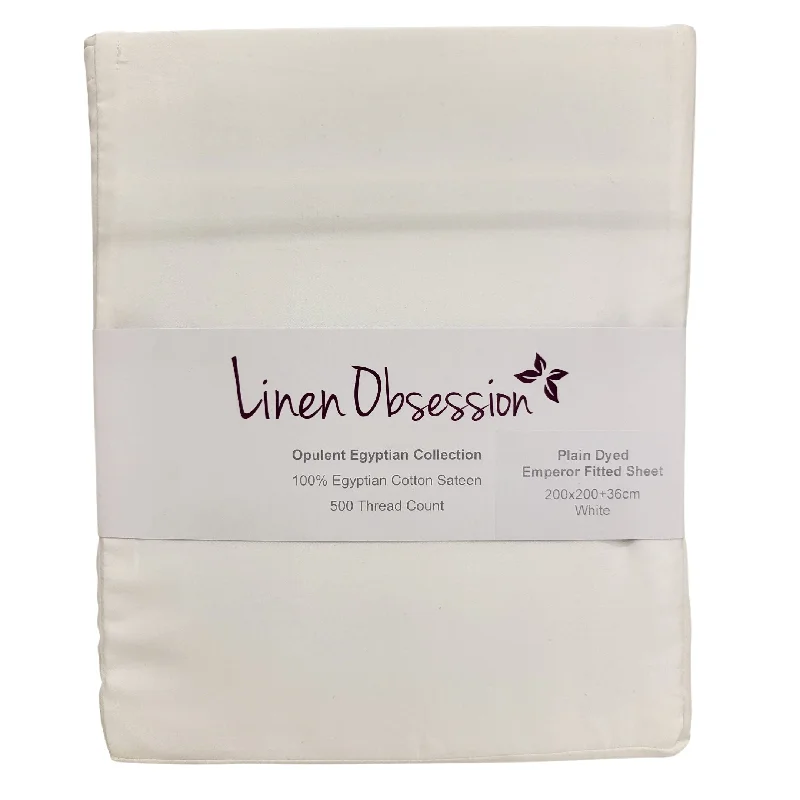 Linen duvet covers with a natural texture and breathabilityLinen Obsession "Opulent Egyptian" 500 Thread Count Cotton Sateen Plain Dyes in White Linen duvet covers with a natural texture and breathabilityLinen Obsession "Opulent Egyptian" 500 Thread Count Cotton Sateen Plain Dyes in White