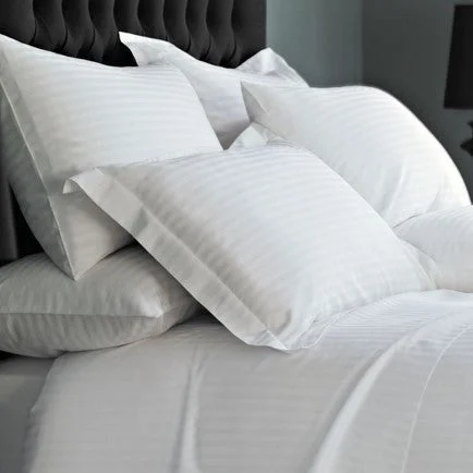 California king - size duvet covers for the extra - long and wide California king bedsLinen Obsession "Real Hotel Linen" Sateen Stripe in White 300 Thread Count Cotton. California king - size duvet covers for the extra - long and wide California king bedsLinen Obsession "Real Hotel Linen" Sateen Stripe in White 300 Thread Count Cotton.