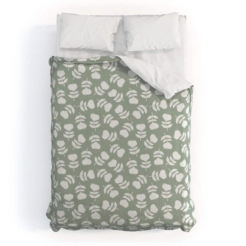Machine - washable duvet covers for hassle - free cleaningLittle Arrow Design Co Vintage Floral Sage Polyester Duvet Machine - washable duvet covers for hassle - free cleaningLittle Arrow Design Co Vintage Floral Sage Polyester Duvet