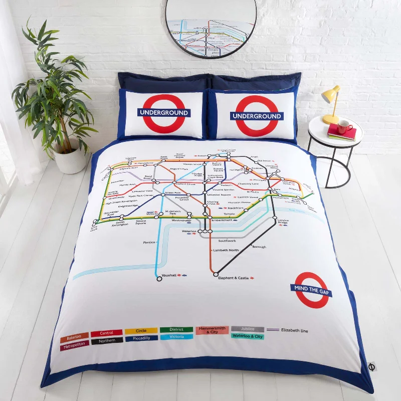 Duvet covers that work well with memory - foam mattresses for added comfortTFL London Underground Duvet Cover Set