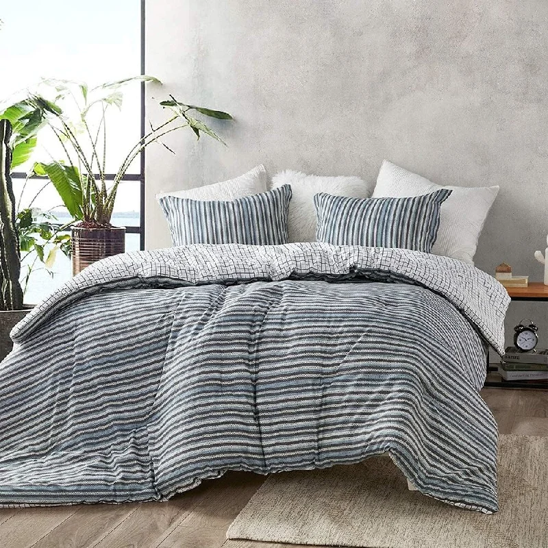 Full - size comforters suitable for full - sized beds in guest rooms or small bedroomsMcCarthy Stripes - Bluetones Comforter - 100% Cotton