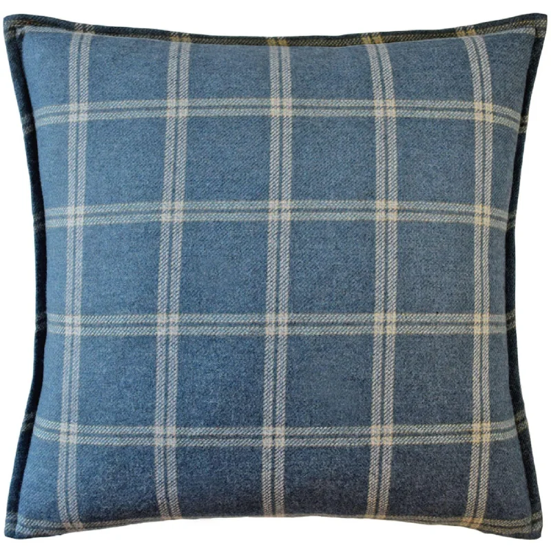 Queen - size blankets for standard - sized bedsMerino Wool Plaid Decorative Throw Pillow in Indigo Queen - size blankets for standard - sized bedsMerino Wool Plaid Decorative Throw Pillow in Indigo