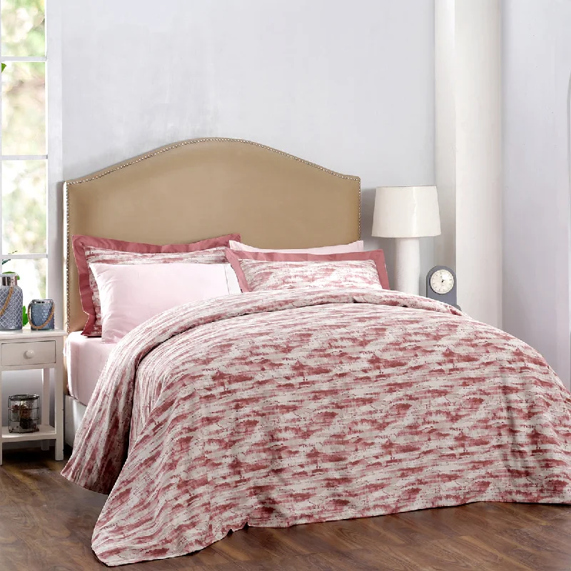 Machine - washable duvet covers for hassle - free cleaningMeyer Textura Plain & Printed Reversible 100% Cotton Super Soft Red Duvet Cover with Pillow Case Machine - washable duvet covers for hassle - free cleaningMeyer Textura Plain & Printed Reversible 100% Cotton Super Soft Red Duvet Cover with Pillow Case