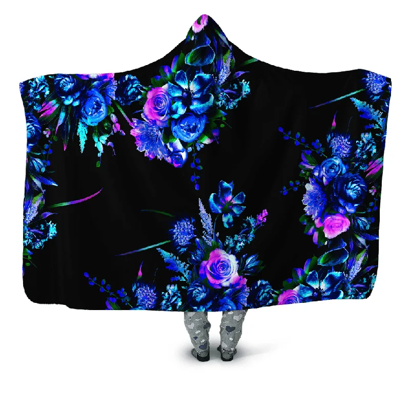Microfiber blankets that are durable and easy to care forMidnight Garden Hooded Blanket Microfiber blankets that are durable and easy to care forMidnight Garden Hooded Blanket