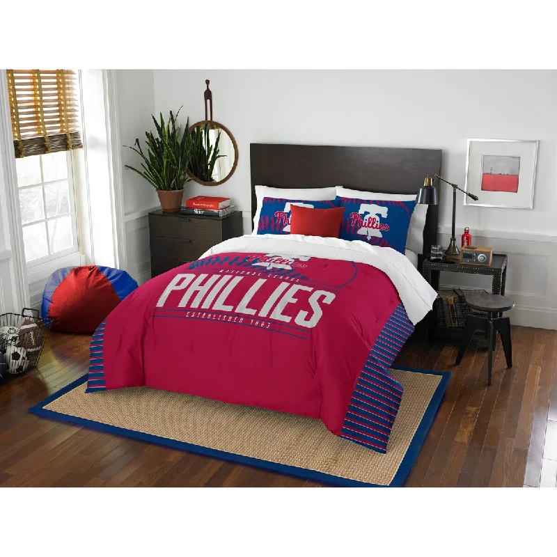 Latex - filled comforters with a bouncy texture and good supportMLB 849 Phillies Grandslam F/Q Comforter Set