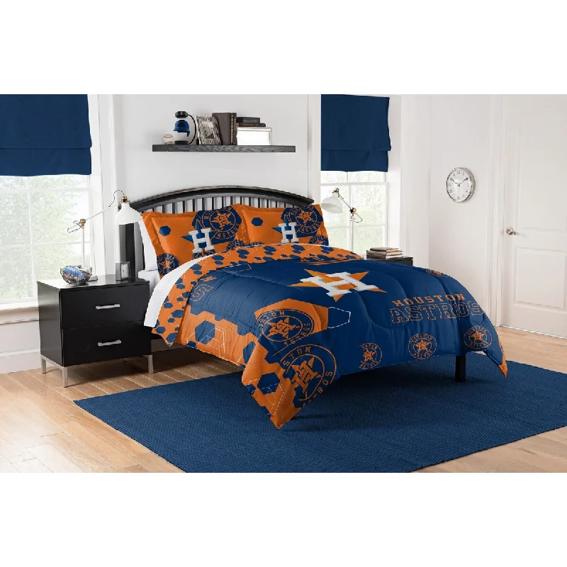 Duck down comforters with a softer feel and good warmth retentionMLB 858 Astros King Hexagon Comforter & Shams Set Duck down comforters with a softer feel and good warmth retentionMLB 858 Astros King Hexagon Comforter & Shams Set