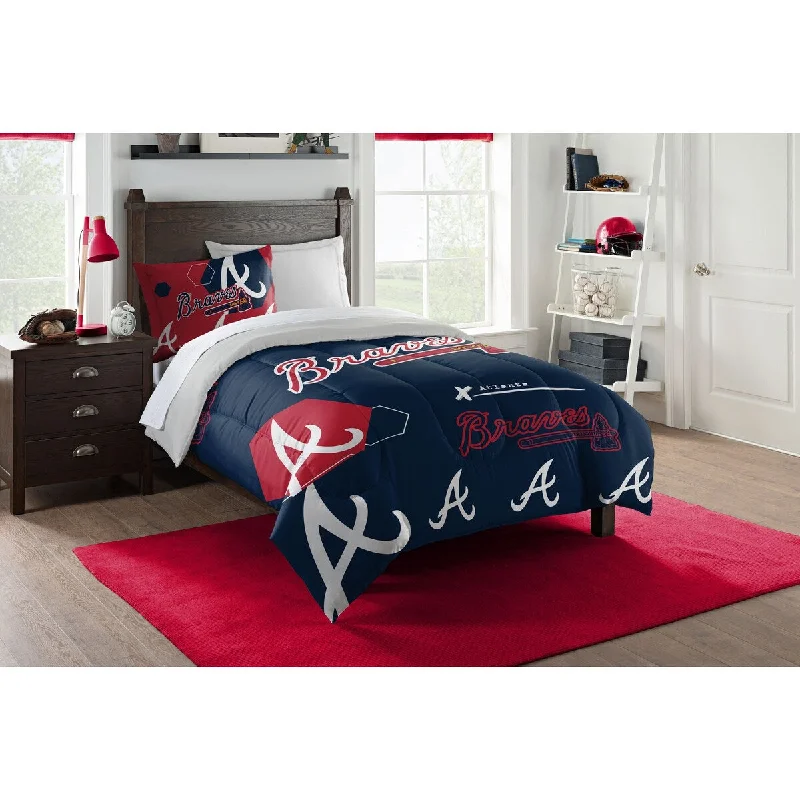 Goose down comforters known for their superior quality and insulationMLB 862 Braves Hexagon Twin Comforter Set Goose down comforters known for their superior quality and insulationMLB 862 Braves Hexagon Twin Comforter Set