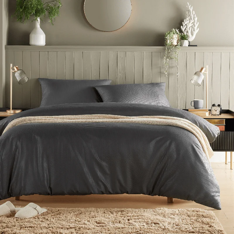 Dry - clean - only duvet covers with high - end materials and delicate designsMonaco Seersucker Duvet Cover Set Super Soft Durable Bedding with Pillowcases Grey and White Single Double King by OLIVIA ROCCO Dry - clean - only duvet covers with high - end materials and delicate designsMonaco Seersucker Duvet Cover Set Super Soft Durable Bedding with Pillowcases Grey and White Single Double King by OLIVIA ROCCO