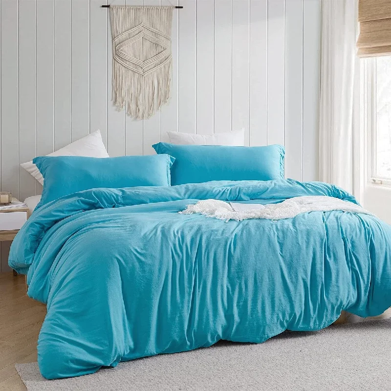 Bamboo - fiber - filled comforters with antibacterial and breathable qualitiesNatural Loft® Oversized Comforter Set - Aqua Bamboo - fiber - filled comforters with antibacterial and breathable qualitiesNatural Loft® Oversized Comforter Set - Aqua