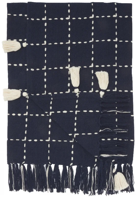 Cashmere blankets for ultimate softness and luxuryNavy And White Stitched Square Pattern Cotton Throw Blanket Cashmere blankets for ultimate softness and luxuryNavy And White Stitched Square Pattern Cotton Throw Blanket