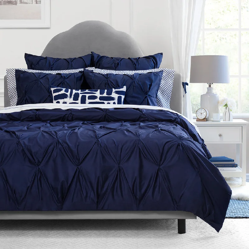 Velvet duvet covers for a plush and cozy lookNavy Blue Valencia Pintuck Duvet Cover Velvet duvet covers for a plush and cozy lookNavy Blue Valencia Pintuck Duvet Cover