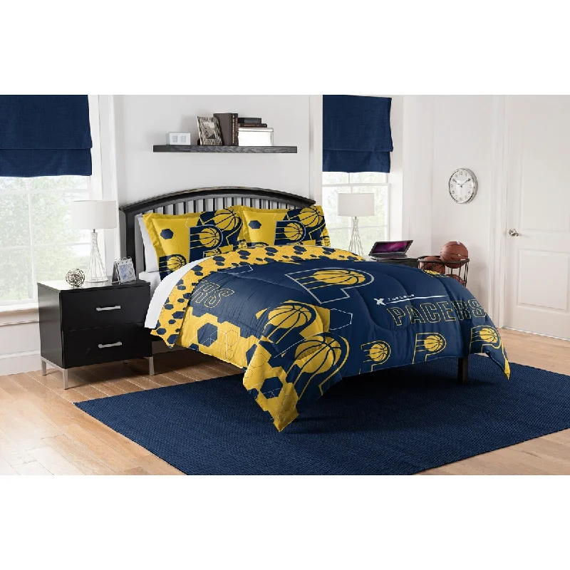 Synthetic - filled comforters like polyester for affordability and hypoallergenic propertiesNBA 849 Pacers Hexagon F/Q Comforter Set Synthetic - filled comforters like polyester for affordability and hypoallergenic propertiesNBA 849 Pacers Hexagon F/Q Comforter Set