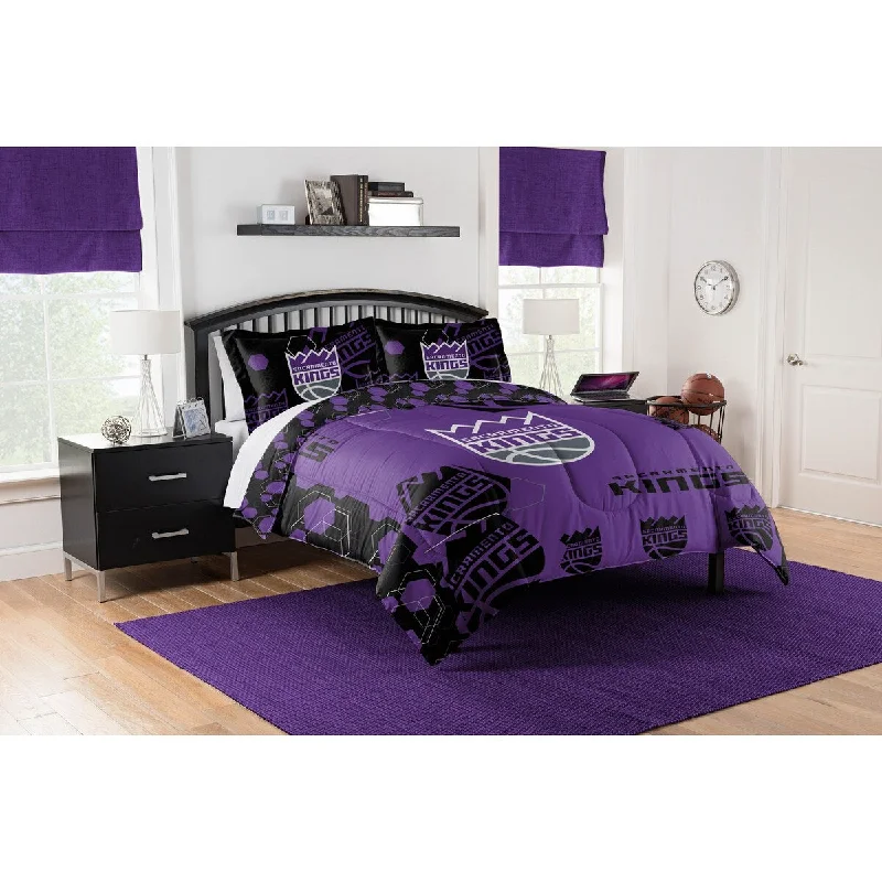 Down - filled comforters for supreme warmth and lightnessNBA 849 Sac Kings Hexagon F/Q Comforter Set Down - filled comforters for supreme warmth and lightnessNBA 849 Sac Kings Hexagon F/Q Comforter Set