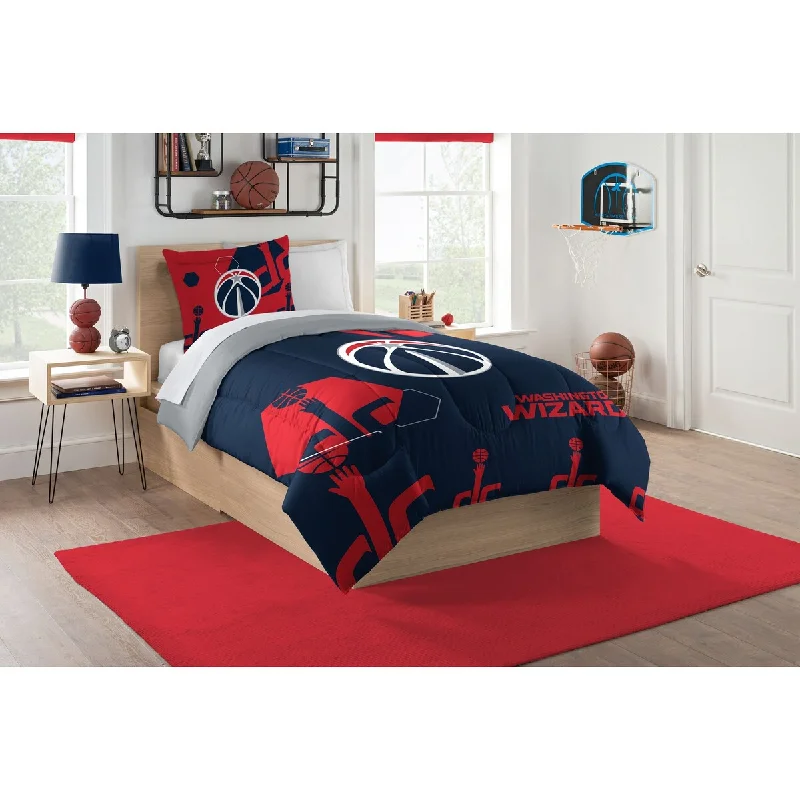Cotton - filled comforters for a breathable and natural sleep experienceNBA 862 Wizards Hexagon Twin Comforter Set Cotton - filled comforters for a breathable and natural sleep experienceNBA 862 Wizards Hexagon Twin Comforter Set