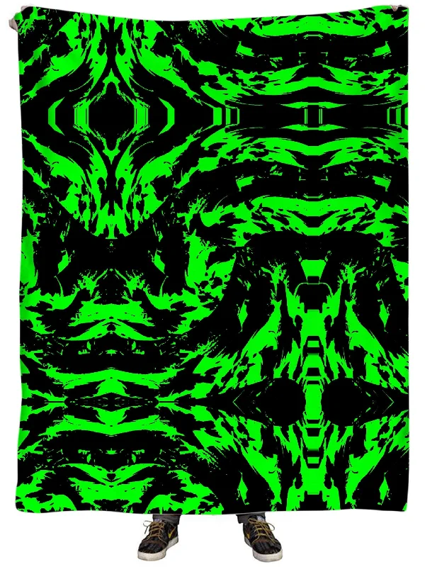 Microfiber blankets that are durable and easy to care forNeon Graffiti Paint Splatter Plush Blanket