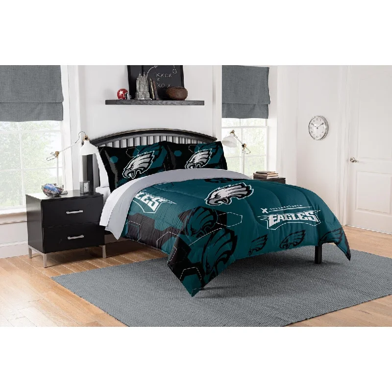 Duck down comforters with a softer feel and good warmth retentionNFL 849 Eagles Hexagon F/Q Comforter Set Duck down comforters with a softer feel and good warmth retentionNFL 849 Eagles Hexagon F/Q Comforter Set