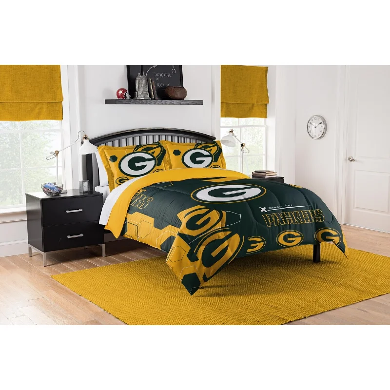 Silk - filled comforters for a luxurious and smooth touchNFL 849 Packers Hexagon F/Q Comforter Set Silk - filled comforters for a luxurious and smooth touchNFL 849 Packers Hexagon F/Q Comforter Set