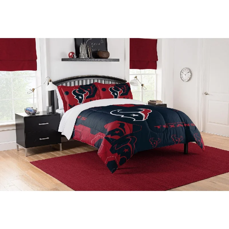 Wool - filled comforters with natural moisture - wicking and temperature - regulating featuresNFL 858 Texans Hexagon King Printed Comforter & Shams Set Wool - filled comforters with natural moisture - wicking and temperature - regulating featuresNFL 858 Texans Hexagon King Printed Comforter & Shams Set