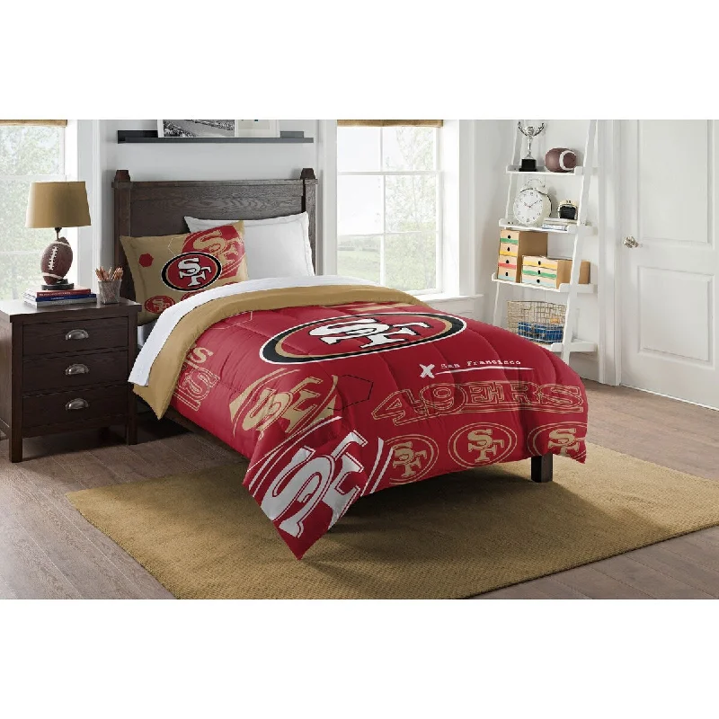 Duck down comforters with a softer feel and good warmth retentionNFL 862 49ers Hexagon Twin Comforter Duck down comforters with a softer feel and good warmth retentionNFL 862 49ers Hexagon Twin Comforter