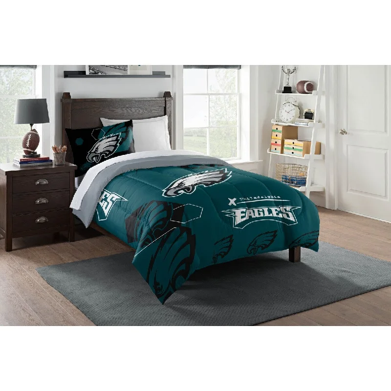 Microfiber - filled comforters that are lightweight and easy to care forNFL 862 Eagles Hexagon Twin Comforter Microfiber - filled comforters that are lightweight and easy to care forNFL 862 Eagles Hexagon Twin Comforter