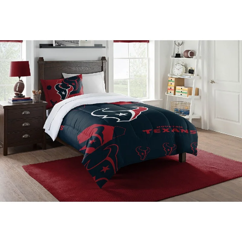 Bamboo - fiber - filled comforters with antibacterial and breathable qualitiesNFL 862 Texans Hexagon Twin Comforter