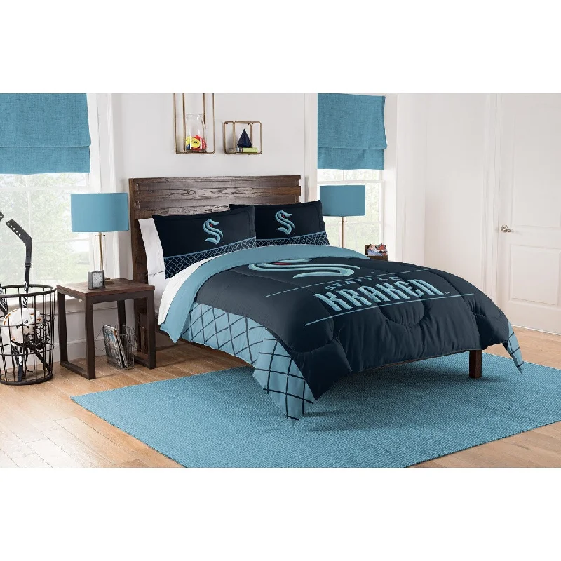 Queen - size comforters for standard queen - sized mattressesNHL 849 Kraken Draft F/Q Comforter Set Queen - size comforters for standard queen - sized mattressesNHL 849 Kraken Draft F/Q Comforter Set