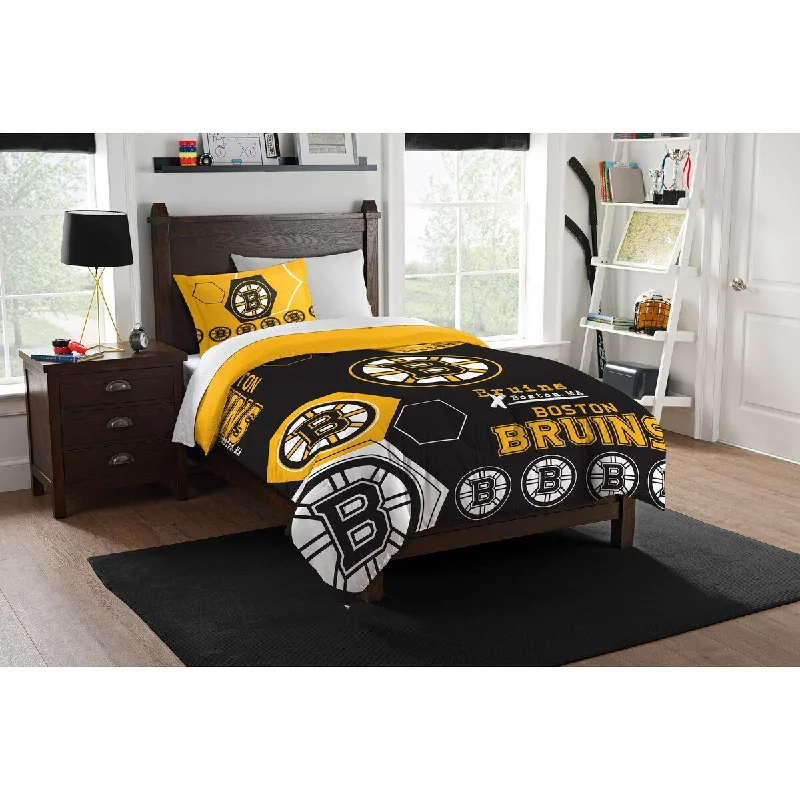 Bamboo - fiber - filled comforters with antibacterial and breathable qualitiesNHL 862 Bruins Hexagon Twin Comforter Set Bamboo - fiber - filled comforters with antibacterial and breathable qualitiesNHL 862 Bruins Hexagon Twin Comforter Set