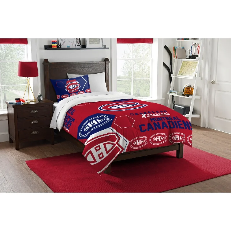 Down - filled comforters for supreme warmth and lightnessNHL Montreal Canadiens Hexagon Twin Comforter Set Down - filled comforters for supreme warmth and lightnessNHL Montreal Canadiens Hexagon Twin Comforter Set