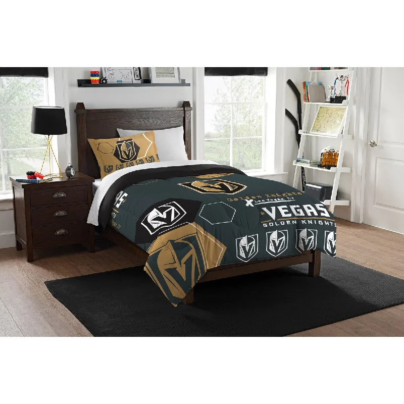 Queen - size comforters for standard queen - sized mattressesNHL Vegas Golden Knights Hexagon 2-piece Twin Comforter Set Queen - size comforters for standard queen - sized mattressesNHL Vegas Golden Knights Hexagon 2-piece Twin Comforter Set