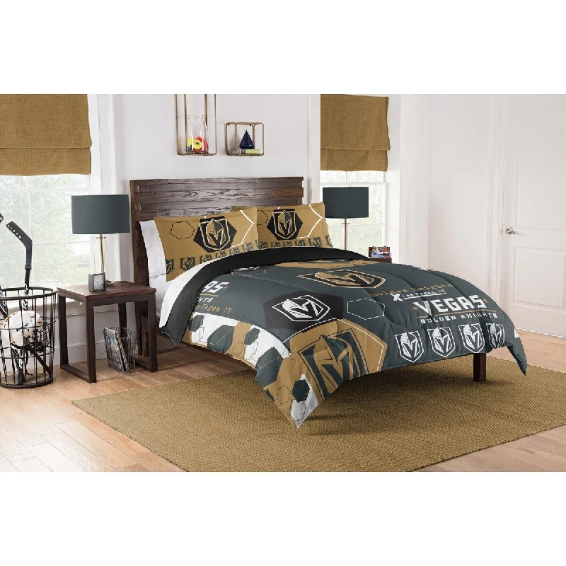 Latex - filled comforters with a bouncy texture and good supportNHL Vegas Golden Knights Hexagon F/Q Comforter Set Latex - filled comforters with a bouncy texture and good supportNHL Vegas Golden Knights Hexagon F/Q Comforter Set