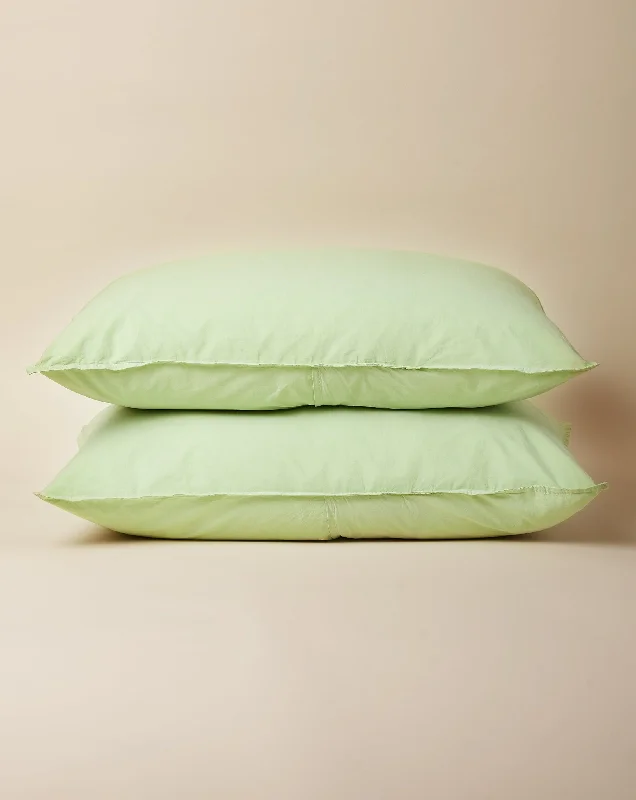 Dry - clean - only duvet covers with high - end materials and delicate designsNile Green Chambray Pillowcase Set Dry - clean - only duvet covers with high - end materials and delicate designsNile Green Chambray Pillowcase Set