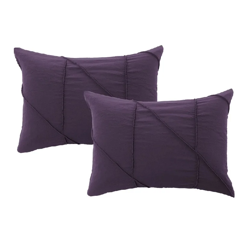 King - size comforters to fit large king - sized beds perfectlyNolan Washed Microfiber Comforter Set in Purple King - size comforters to fit large king - sized beds perfectlyNolan Washed Microfiber Comforter Set in Purple