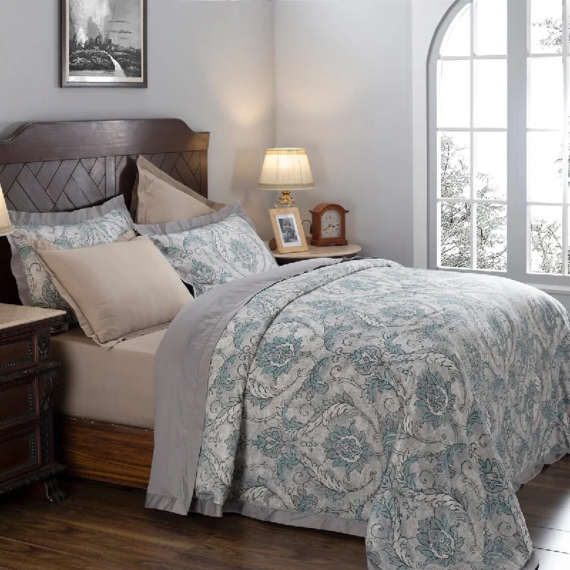 Custom - sized duvet covers to fit unique or non - standard bed framesNostalgic Attire Pearl Petal Blue Plain & Printed Reversible 100% Cotton Super Soft Duvet Cover with Pillow Case Custom - sized duvet covers to fit unique or non - standard bed framesNostalgic Attire Pearl Petal Blue Plain & Printed Reversible 100% Cotton Super Soft Duvet Cover with Pillow Case