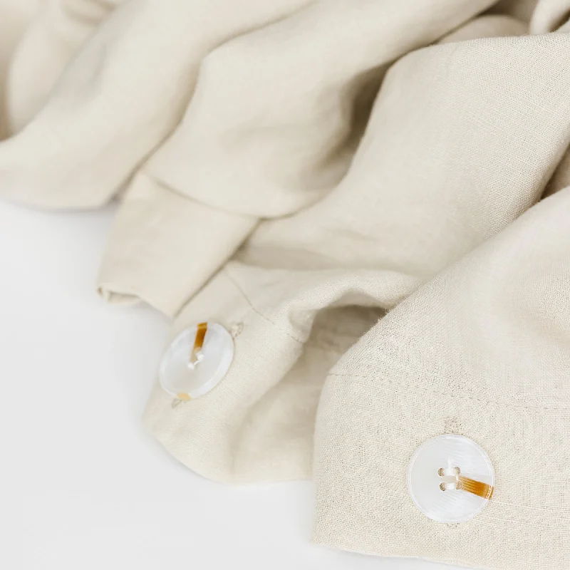 Flannel duvet covers for warmth in cold weatherOat Linen Duvet