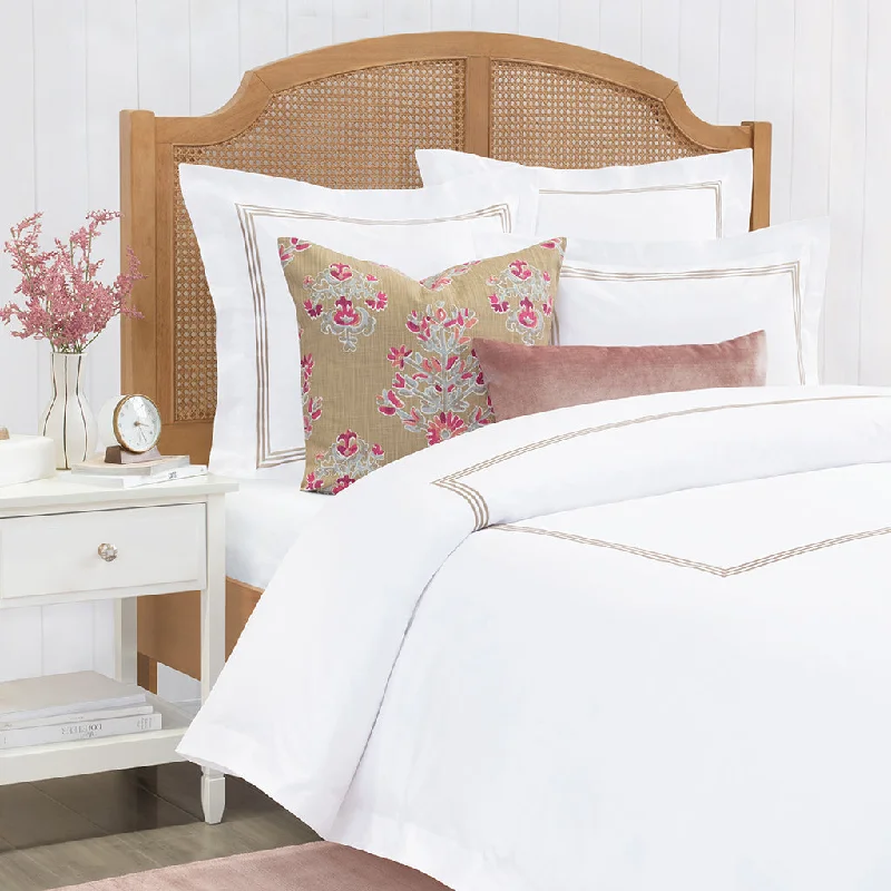 Twin XL duvet covers designed for extra - long twin beds, often used in college dormsOctavia Taupe Embroidered Percale Duvet Cover Twin XL duvet covers designed for extra - long twin beds, often used in college dormsOctavia Taupe Embroidered Percale Duvet Cover