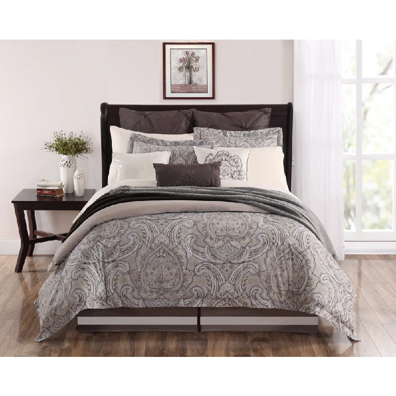 King - size comforters to fit large king - sized beds perfectlyPalazzo 9-piece Brown Comforter Set King - size comforters to fit large king - sized beds perfectlyPalazzo 9-piece Brown Comforter Set