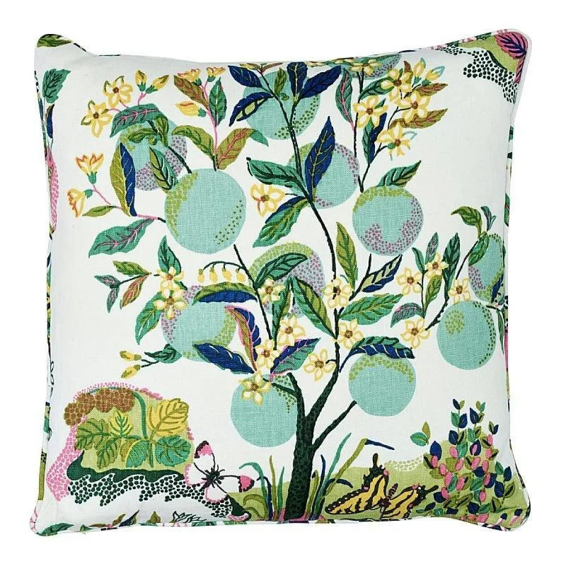 Linen blankets with a rustic and textured lookPastel Lime Citrus Garden Print 22" Throw Pillow Linen blankets with a rustic and textured lookPastel Lime Citrus Garden Print 22" Throw Pillow