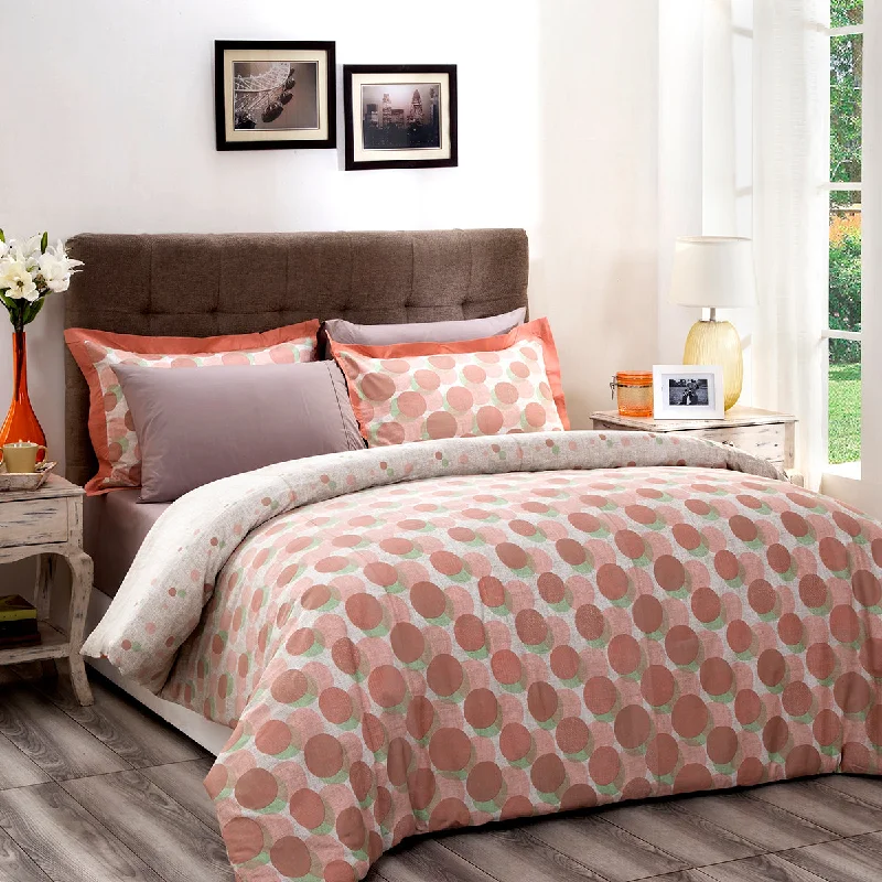 Moisture - wicking duvet covers to prevent night sweatsPatina Impression Diagonal Horizon Plain & Printed Reversible 100% Cotton Super Soft Peach Duvet Cover with Pillow Case Moisture - wicking duvet covers to prevent night sweatsPatina Impression Diagonal Horizon Plain & Printed Reversible 100% Cotton Super Soft Peach Duvet Cover with Pillow Case