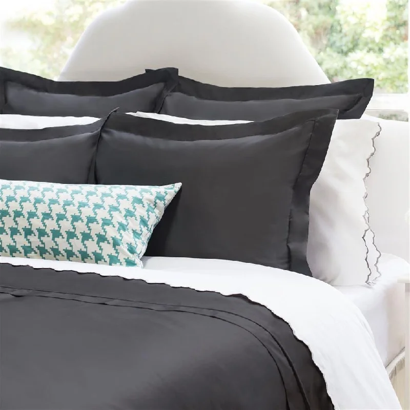 Velvet duvet covers for a plush and cozy lookPeninsula Charcoal Grey Duvet Cover